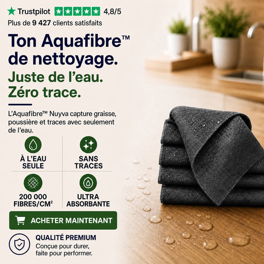 Nuyva AquaFibre™ — Nettoyage à l’eau, sans traces